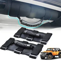 2/4 Uds manija de techo de coche manijas de agarre de cuerda mango de agarre apto para Jeep Wrangler CJ YJ TJ JK JL 1955-2020 para Jeep gladiador JT