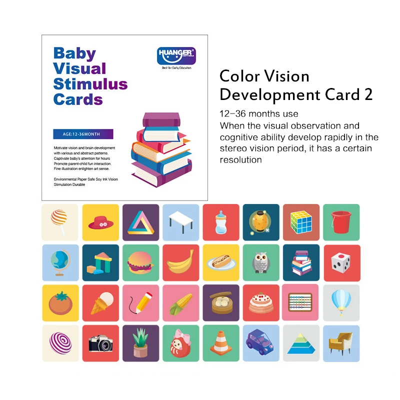 Montessori Bé Thẻ 0-36M Giáo Dục Sớm Đen Trắng Thẻ Màu Đào Tạo Kích Thích Thị Giác Hình Động Vật Nhận Thức đồ Chơi