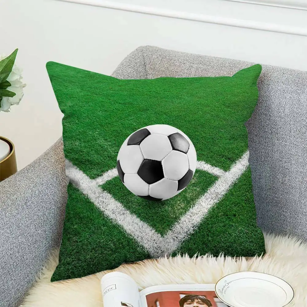 

Football Pillow Case Double-Sided Printing Cushion Cover 45x45 Decorative Cushions Sofa Home Decor Soft Pillowcase