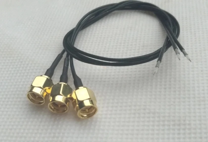 RF SMA-J Male Single Head Signal Test Wire Soft Double Silver Plated RG1.37 High Frequency Wire