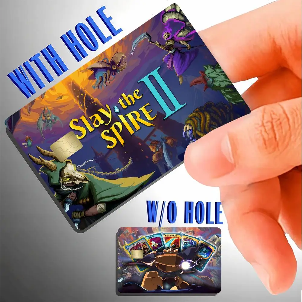 Game S-Slay the Spire II 2 Bank Credit Cards Bus Pass Stickers Cool Decoration Waterproof 4PCS Card