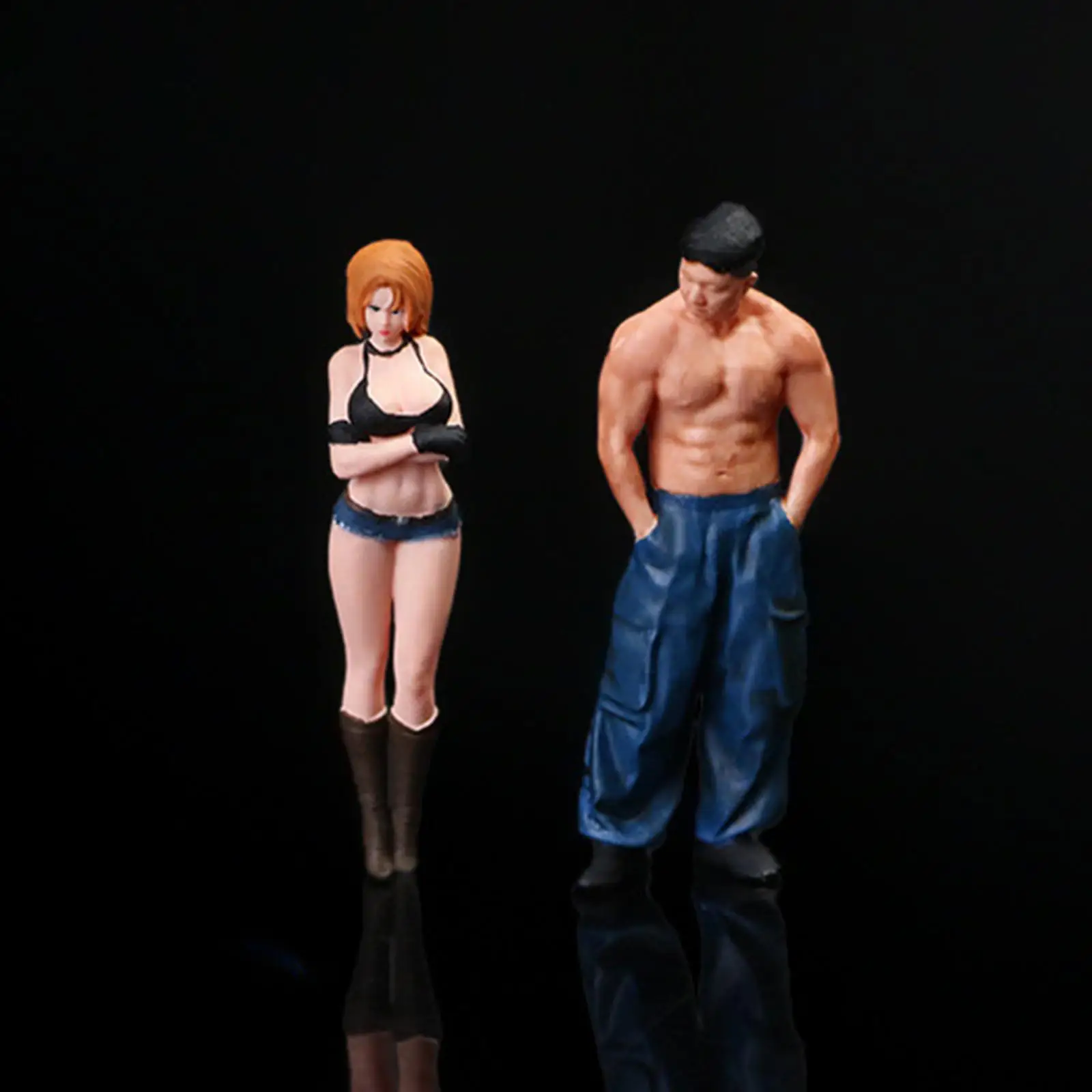 Tiny Model People Figurines 1 64 Scale Resin Realistic for Diorama Scene Architectural Decor Landscape Prop
