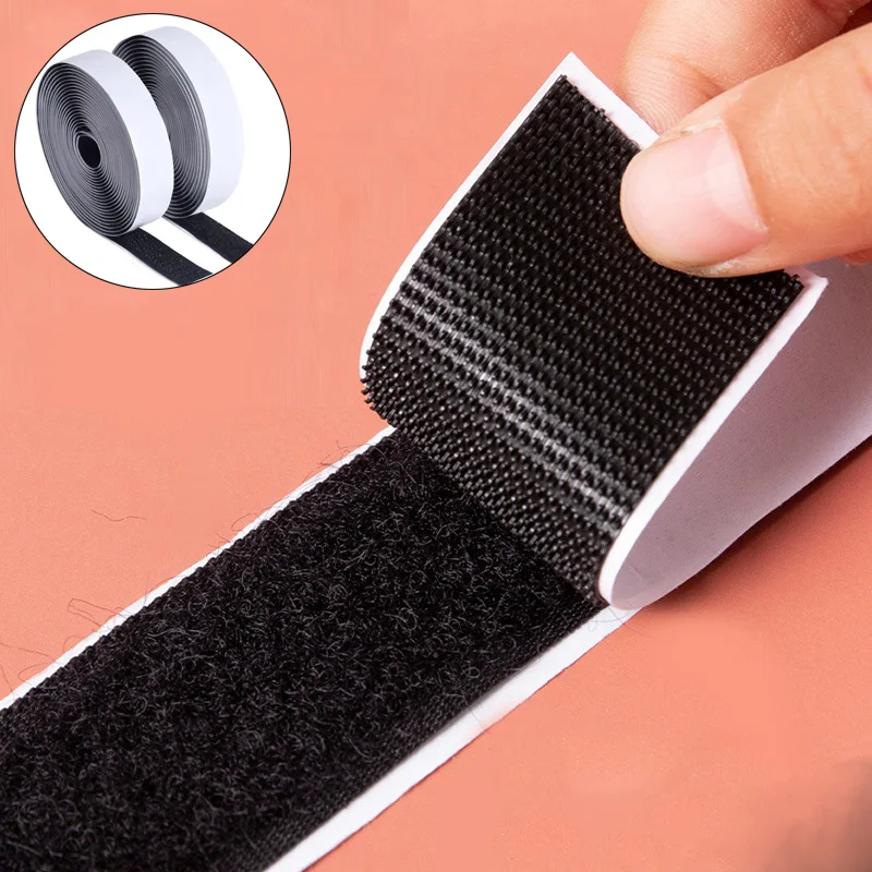 20mm Breites Magisches Klebeband Selbstklebend Extra Stark Doppelseitiges Klebeband Flauschiger Klettverschluss 5 Meter