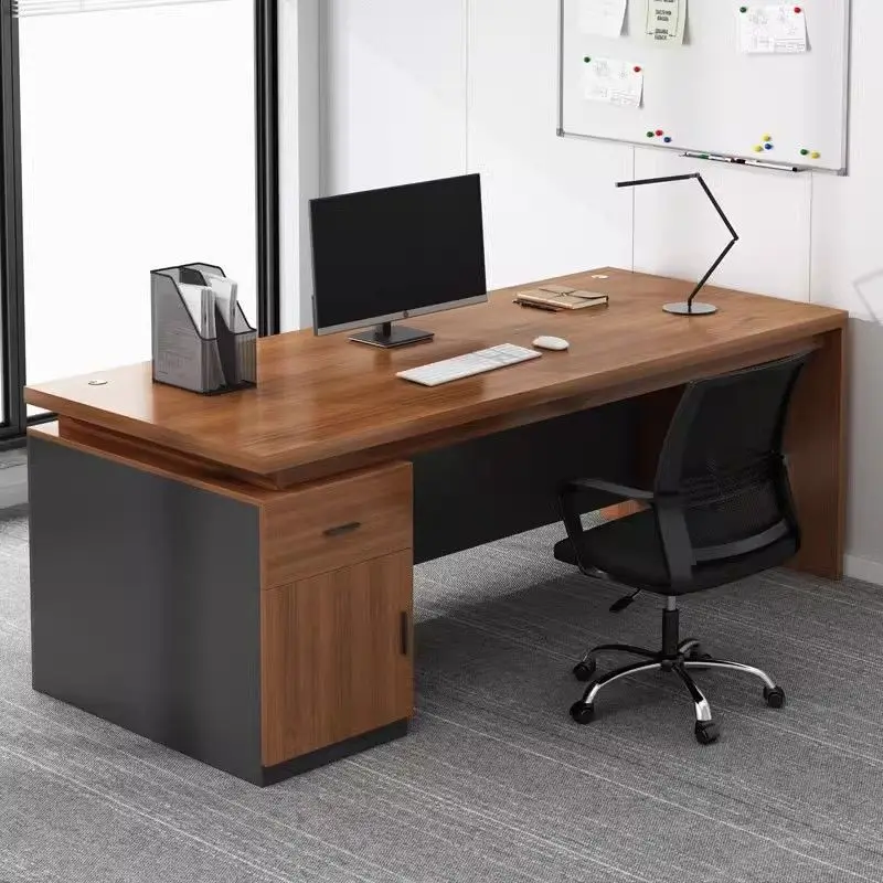 

Одноместный рабочий стол Boss, простой офисный стол и стул, комбинированное сиденье для персонала, компьютерный стол