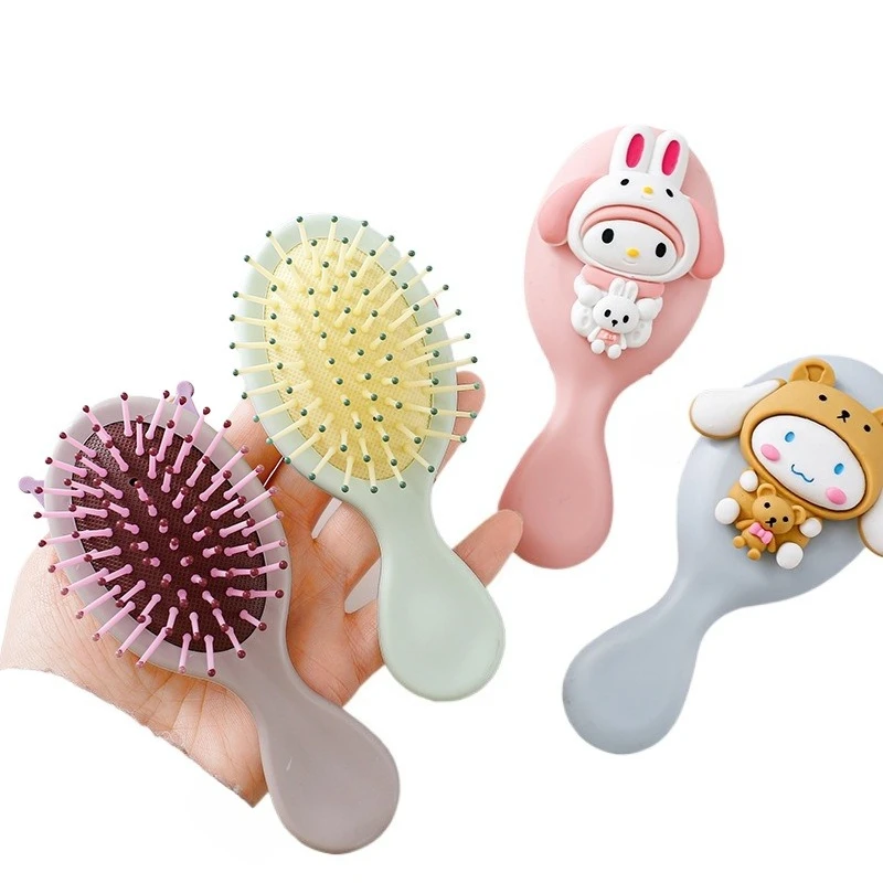 

Kuromi Cute Cartoon Mini Air Cushion Comb Portable Lightweight Detangling Hairbrush for Women Children Styling Toy Boy Girl Gift