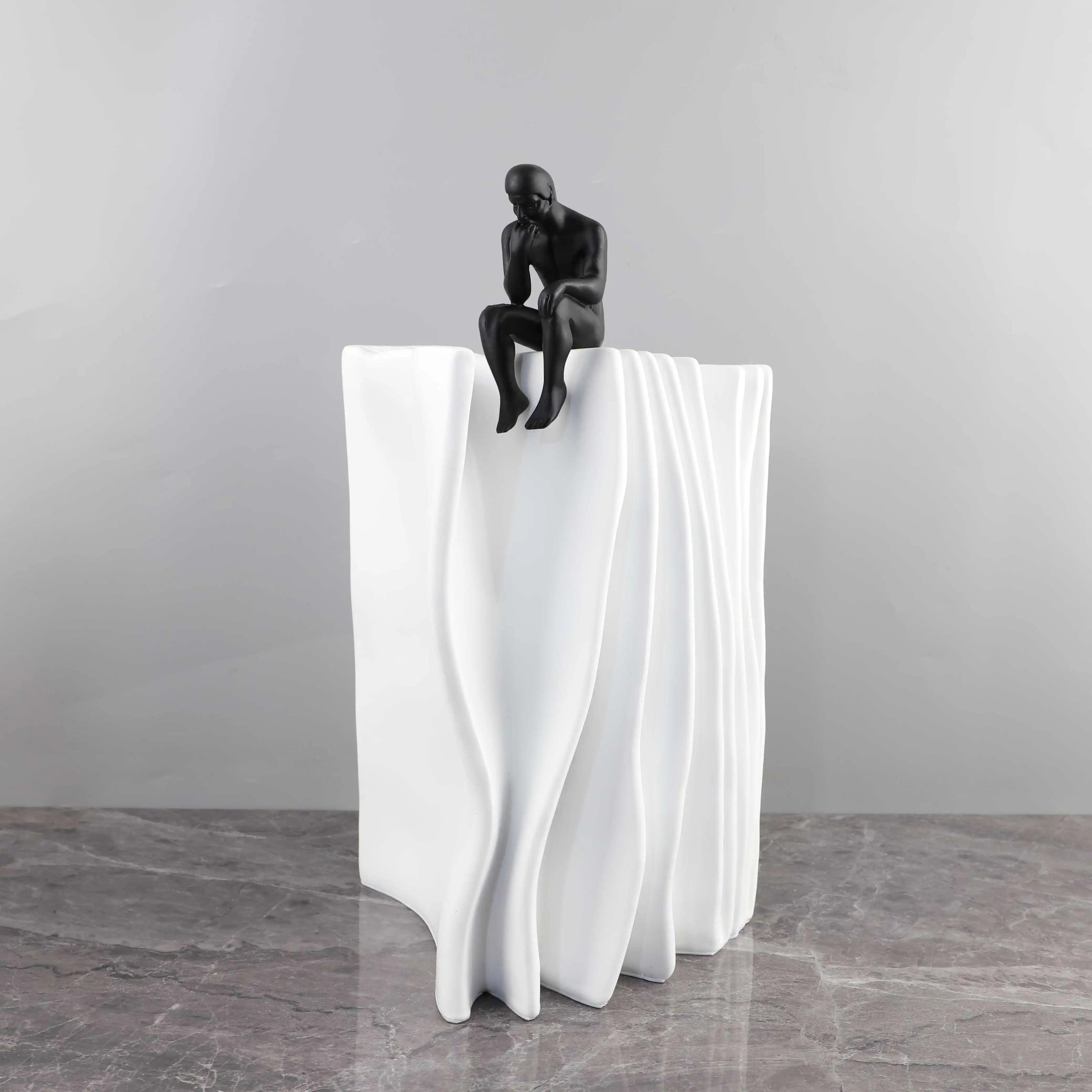 

Sculpture Thinking Portrait Artificial Figurines Resin Handicraft Abstract Statues Decorative Figurines Home Decor Accessories