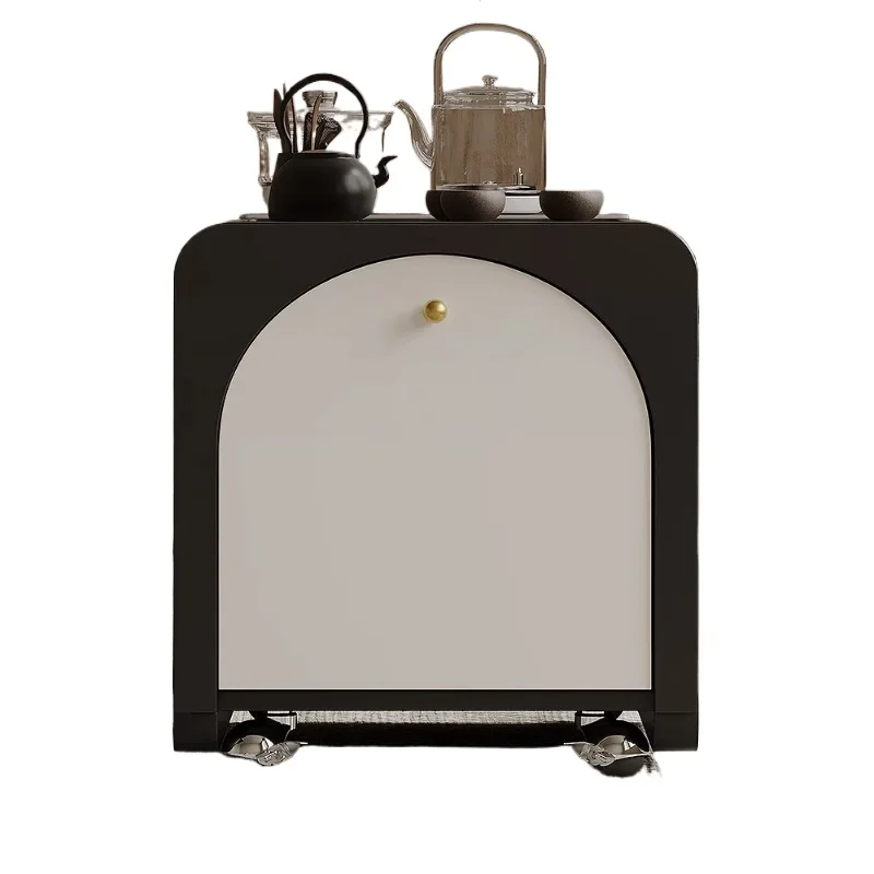 

Small mobile tea table, small household tea cart, integrated kettle, new tea table on balcony