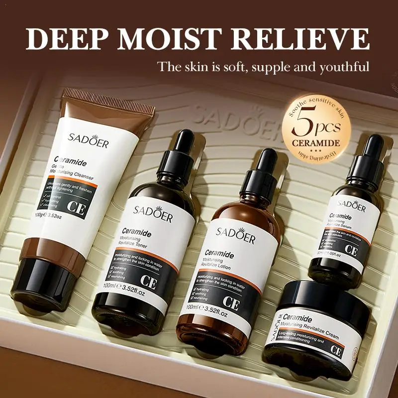 

SADOER Moisturizing Revitalizing Set Face Serum Anti Ageing Remove Dark Circles Collagen Moisturize Anti Wrinkles Face Care Kit