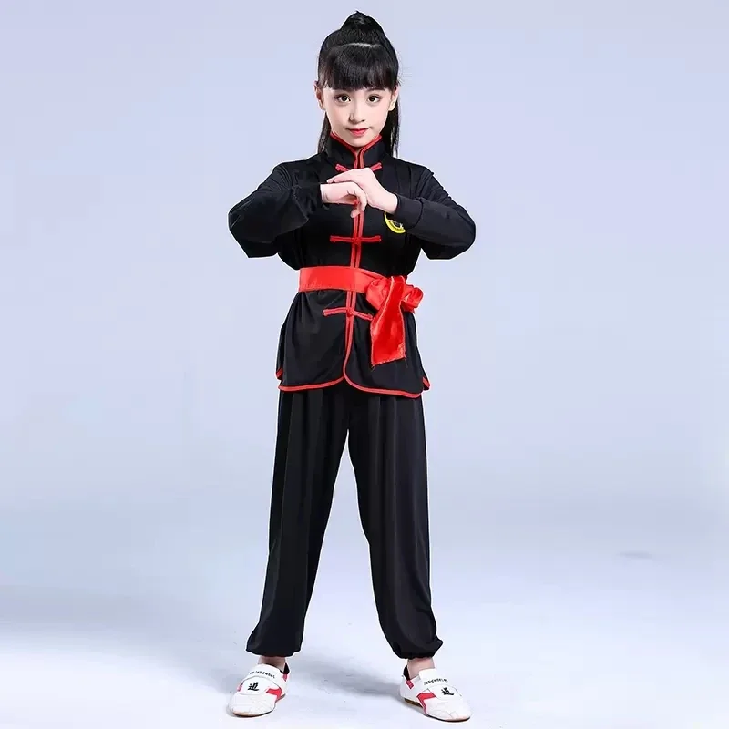 Traditionele Chinese Kleding Kids Kungfu Wushu niform Shaolin Martial Arts Podium Performance Meisje Jongen Kungfu Kostuums