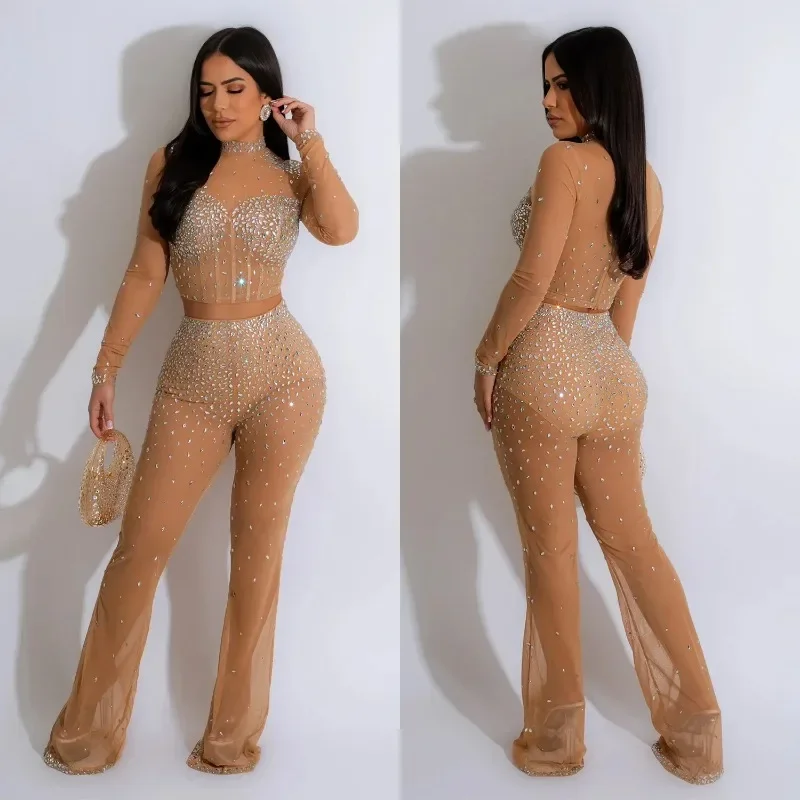 2-piece-african-women's-fashion-long-sleeve-o-neck-mesh-top-with-matching-pants-autumn-dashiki-clothing-set