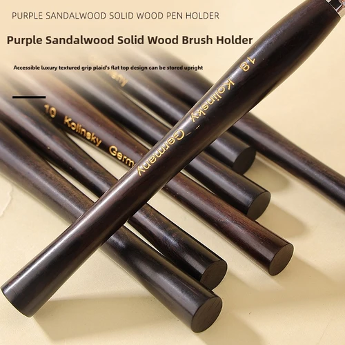 Imagen 2 del producto 100% Kolinsky, cepillo acrílico para uñas, suministros para uñas, mango de sándalo, herramientas de manicura para dibujo de uñas DIY, suministros para uñas al por mayor