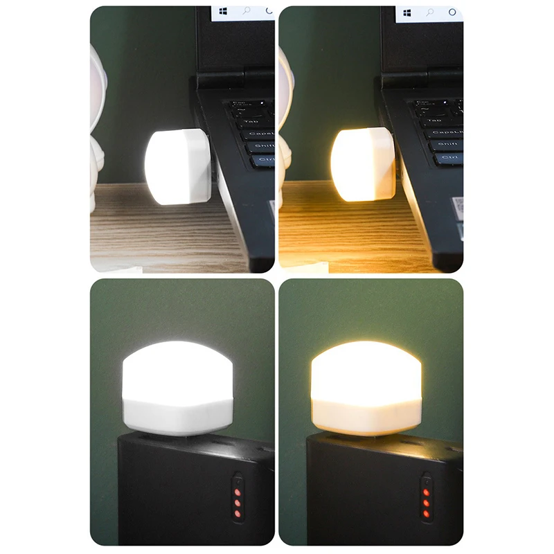 충전식 소형 책 조명, 눈 보호, 독서용 LED 조명, USB 플러그 라이트, 1PC