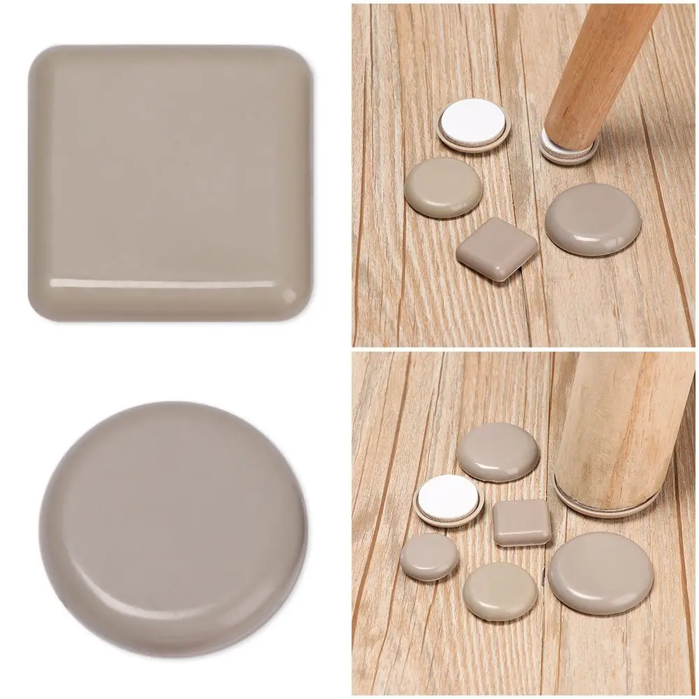 4Pcs Round Self-Adhesive Furniture Leg Slider Pads Wear-resisting Anti Noisy Slip Mat Easy Move Floor Protector Chair Fittings