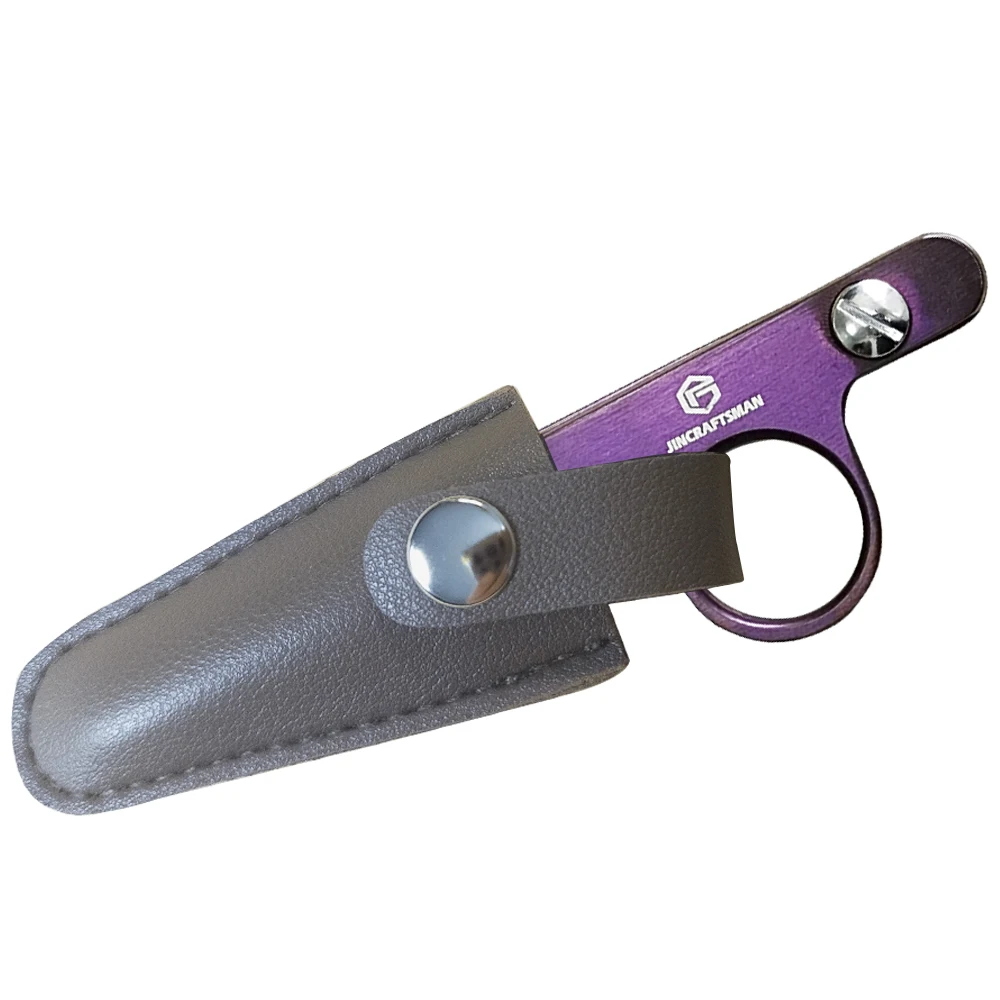 Jincrafsman®-4.6 pollici viola titanio colore PU fodero in pelle cucito articoli per la casa ricamo lavoro a maglia ufficio sarto Clip forbici