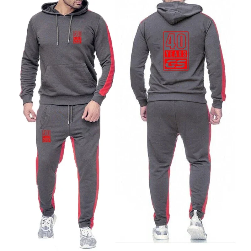 

2025 Men's New Printed Sportswear Set: Fashionable Printed Sweatshirt, Jogging Pants 2-piece Set, Casual Sportswear Set