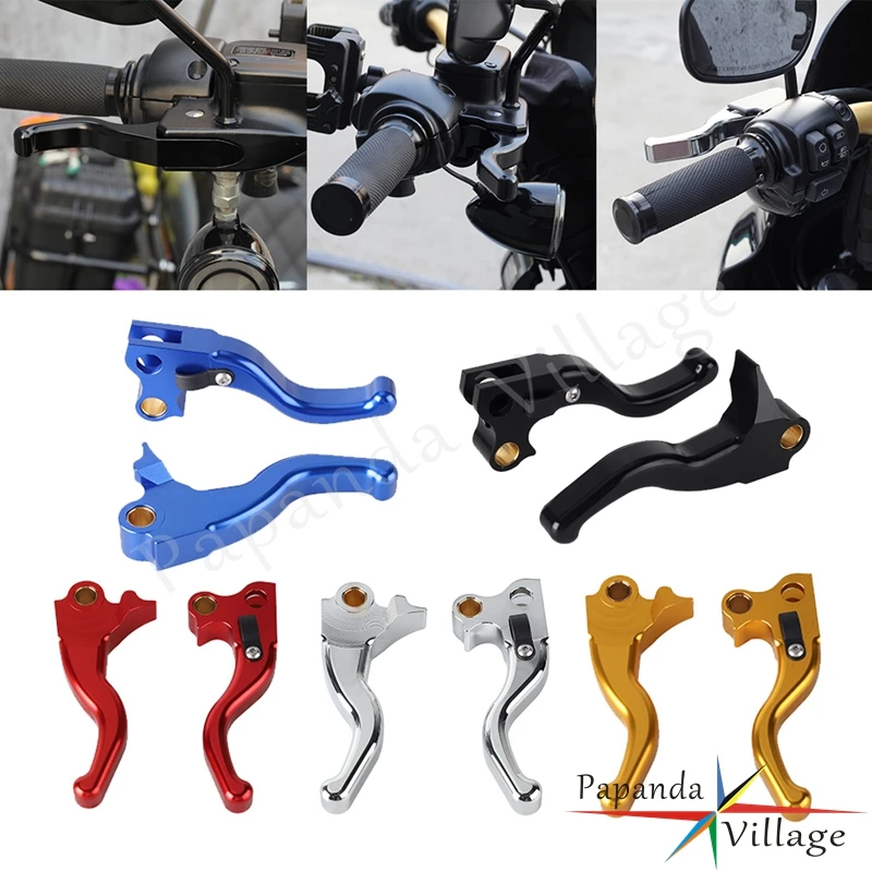 

Motorcycle Accessories 5.3" 4.8" Brake Clutch Lever Left Right Levers Control For Harley Dyna Super Wide Glide Fat Bob Low Ride