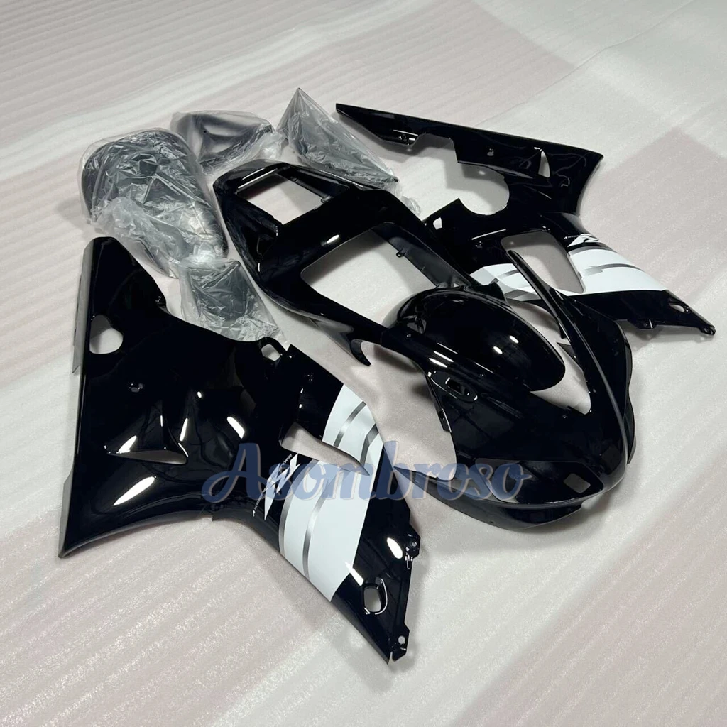 Custom Injection Fairings Kits For Yamaha YZFR1 YZF R1 1998 1999 YZF-R1 98 99 Black White Motorcycle Bodywork Set