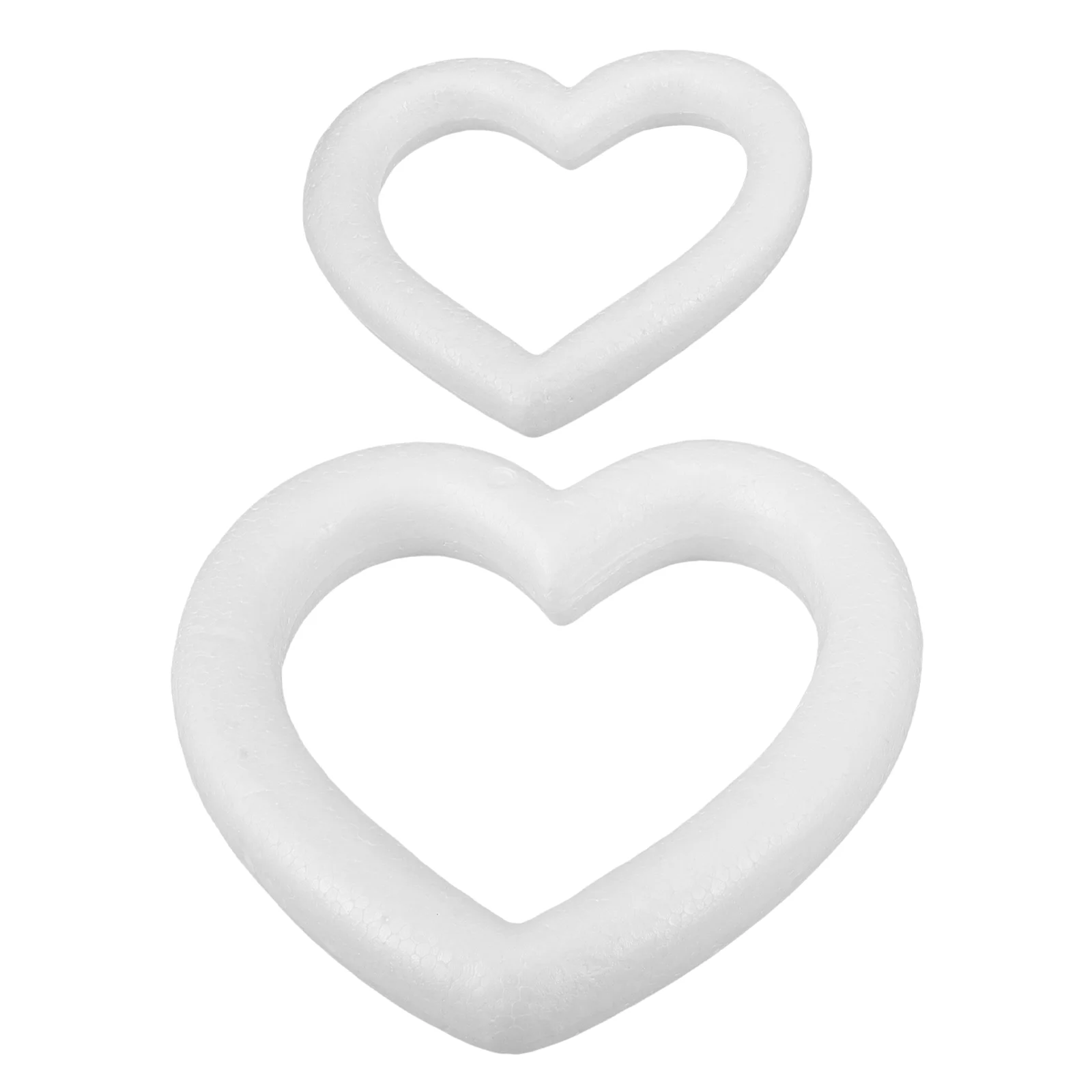 2 Pcs Love Bubble Craft Foam Heart Shape Rings DIY Supplies Wedding Valentine Ornaments Shaped Molds Foams Wreaths