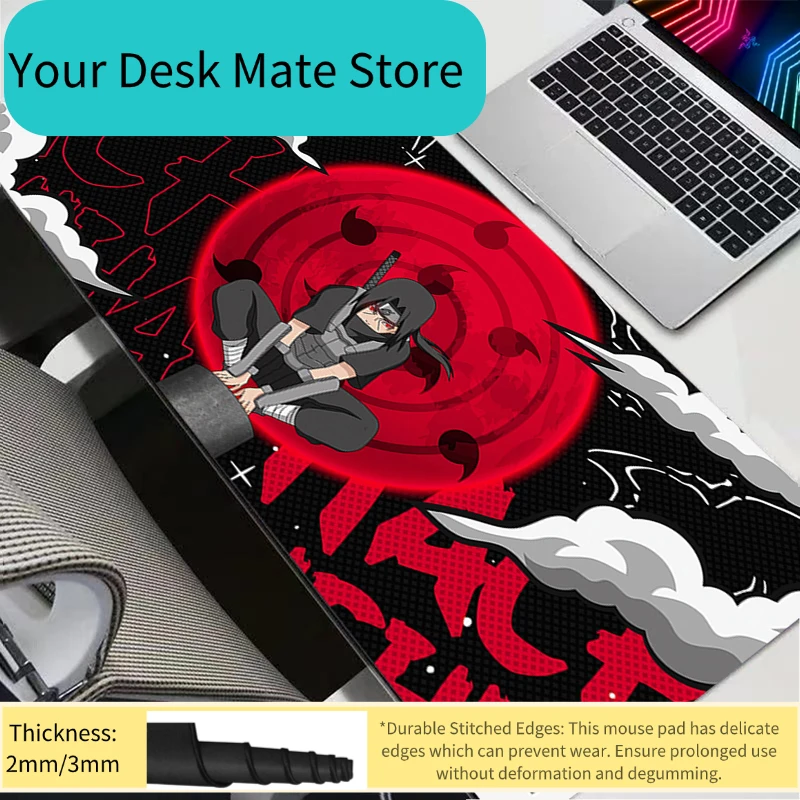 Tapis de souris XXL pour gamer, grand tapis de bureau pour clavier et souris, tapis en caoutchouc N-Narutos, tapis de souris pour jeux, tapis de souris pour joueurs d'e-sport