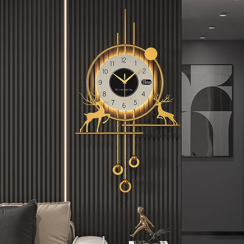 

Nordic new home decoration wall clock living room clock modern Internet celebrity bedroom fashion clock creative personality