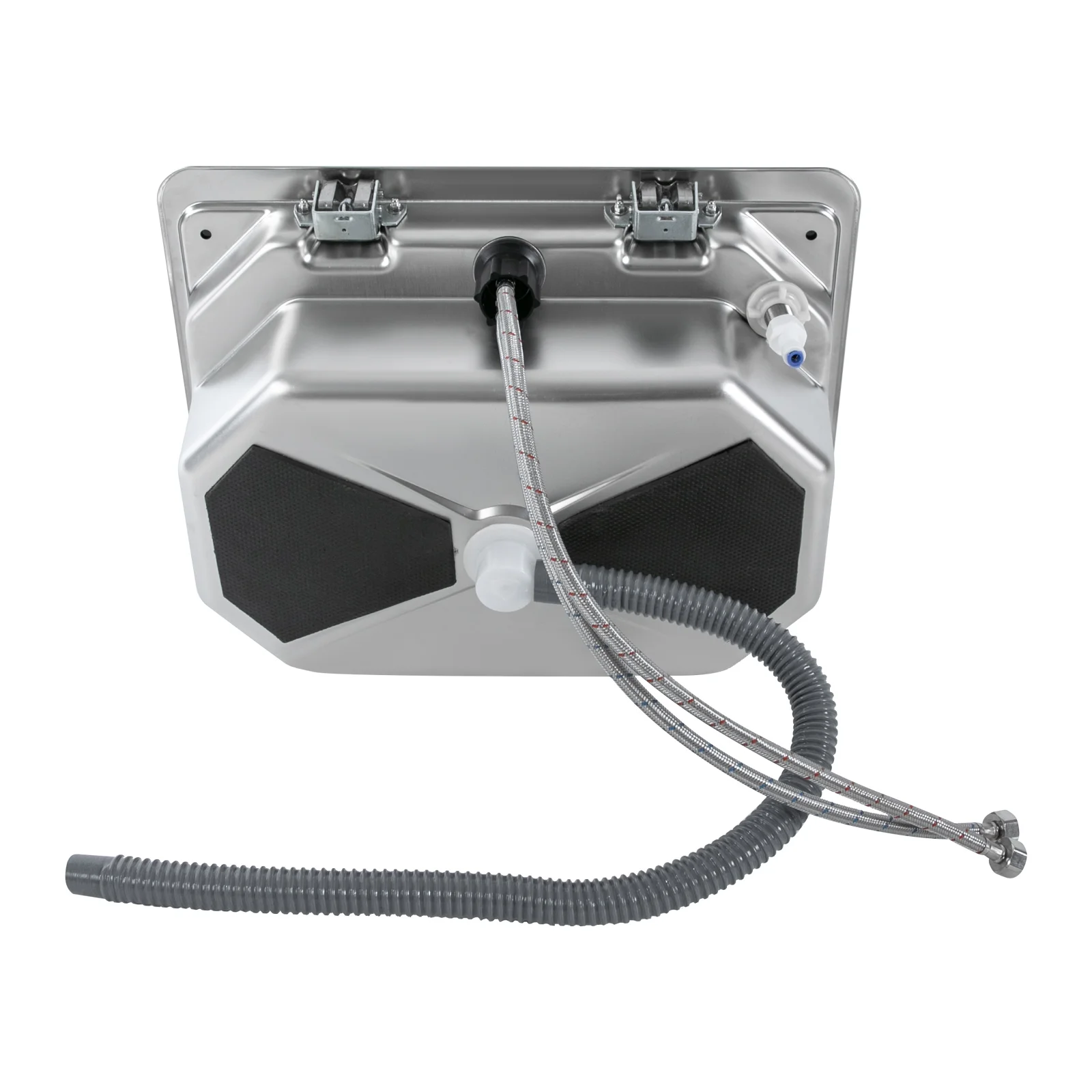 스테인리스 스틸 RV 싱크대, RV 손 세척대, 온수 및 냉수 수도꼭지, 배수구 및 배수관 포함, 카라반, 캠핑카용