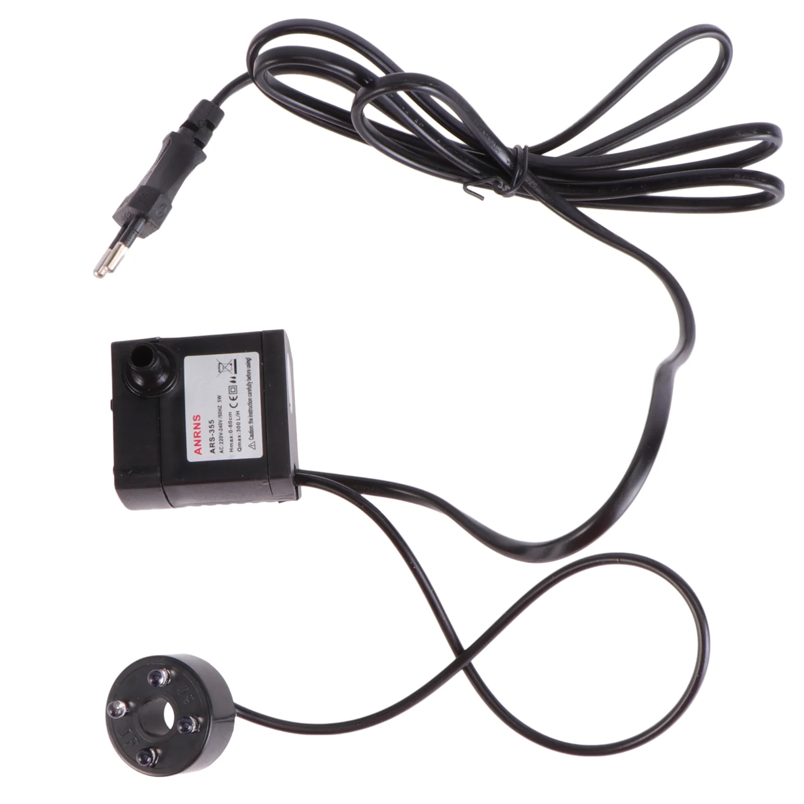 

5W Powerful Submersible Water Pump with LED Light Adjustable Water Flow for Fountains Aquarium Fish Tank Statuary with