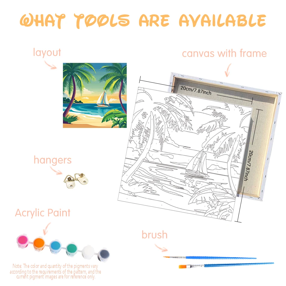 大人のためのルーポティ額入り絵画キット,ウコン現代壁芸術,数字によるアクリル絵画,スターターキット,DIYギフト