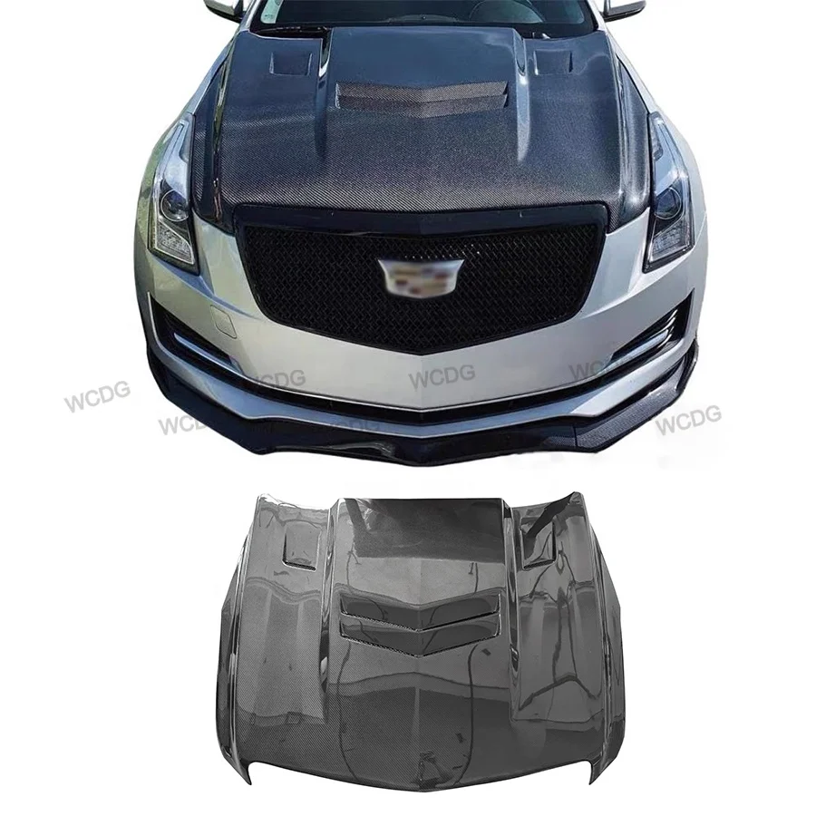 

High Quality Carbon Fiber Engine Hood for 2013-2015 for Cadillac ATS New Front Hood Bonnet Air Vent Cover Car Bodykit
