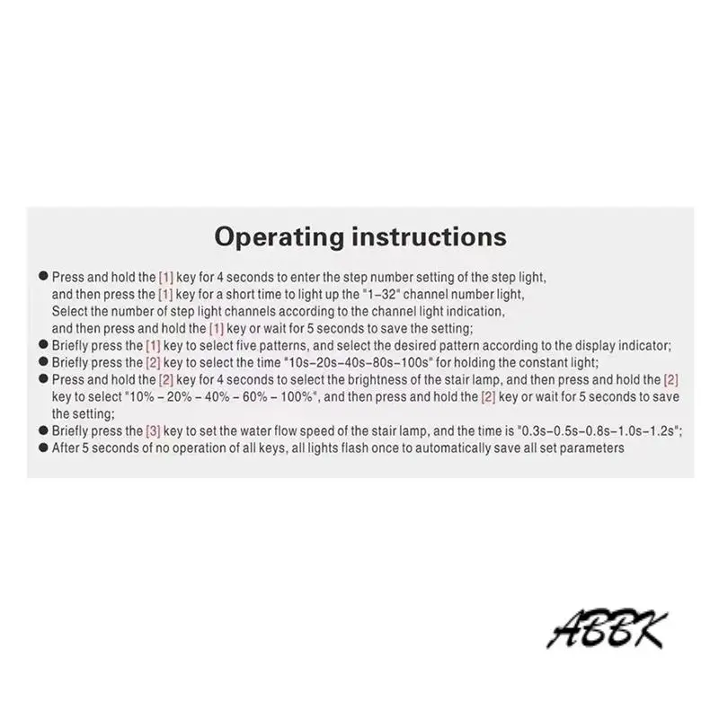 

ABBK-PIR Светодиодная лента с датчиком движения для лестницы 32-канальный контроллер Контроллер световой ленты