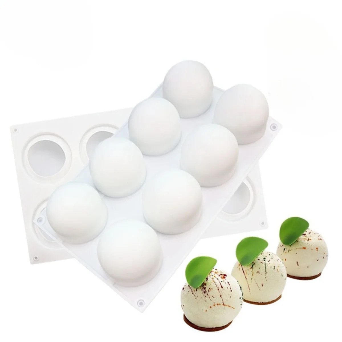 Cake Silicone Mold Round Spherical Mousse Mould for DIY Chocolate French Dessert Pastry Pudding Cupcake Baking Tools 8 Cavity