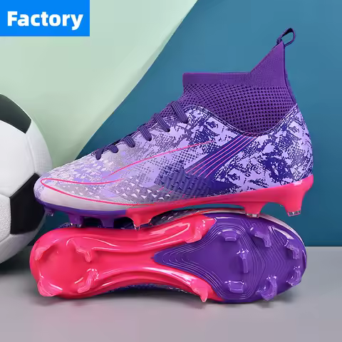 Men Professional Football Shoes Society Cleats Soccer Shoes Original Indoor Football Field Boots Grass Training TF/FG Sneaker