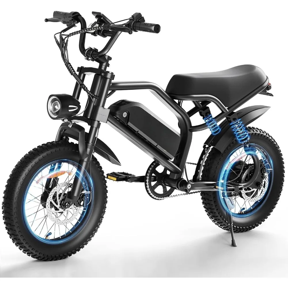 

Spacewalk Electric Bike for Adults & Teens, 750/3000W E-Bike, 48V 15/22.5Ah Battery, 70 Miles Electric Bicycle, Customized