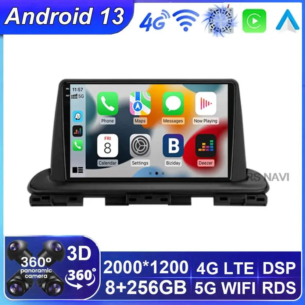 

9 inch Android 13 For KIA Cerato 4 K3 2018 2019 Carplay Multimedia Radio QLED Screen BT Car Video Player Navigation Navi