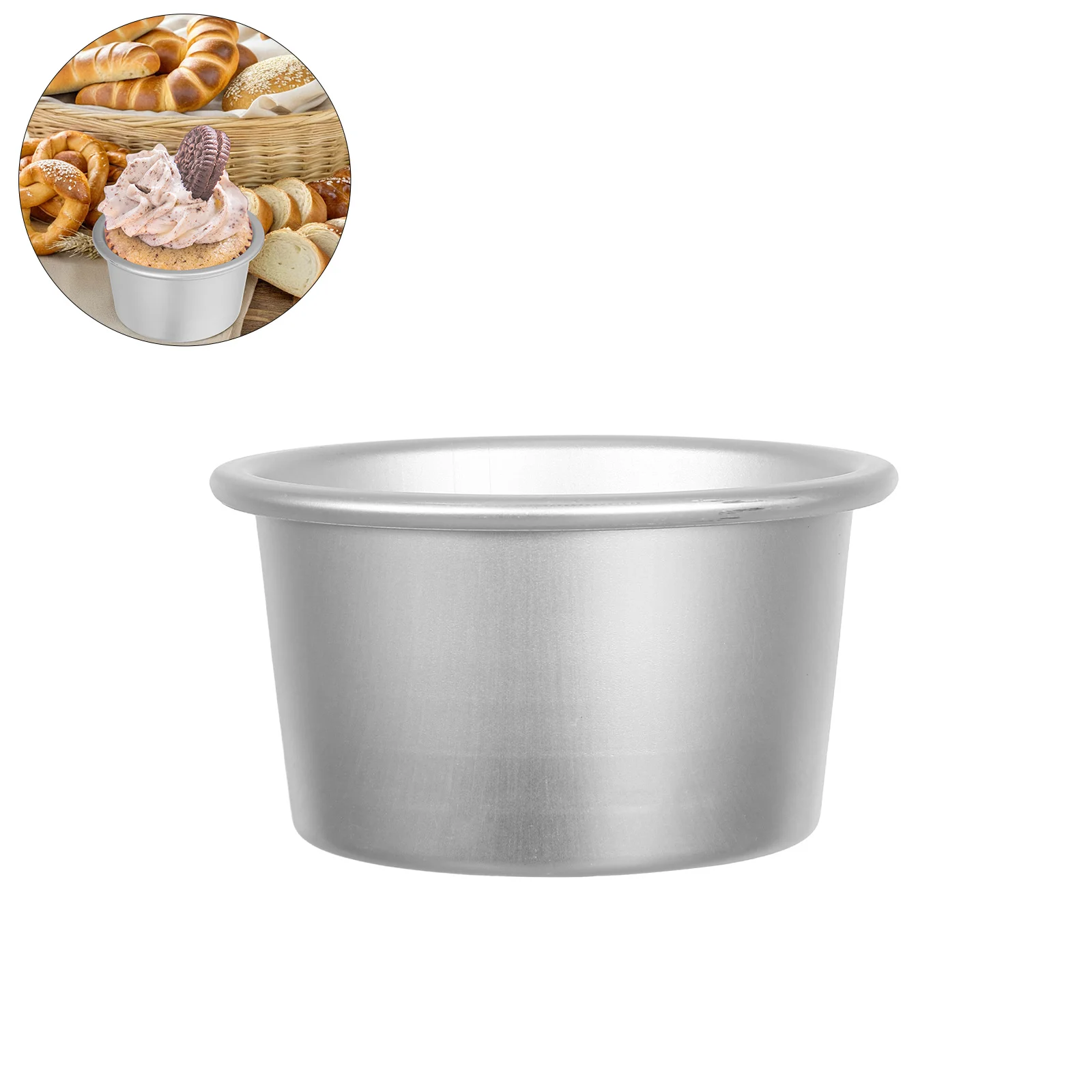 

5 шт. алюминиевые круглые формы для торта, антипригарные формы для выпечки для чизкейков, тортов, тележек для хлеба, многоразовый набор форм для выпечки из алюминиевого сплава