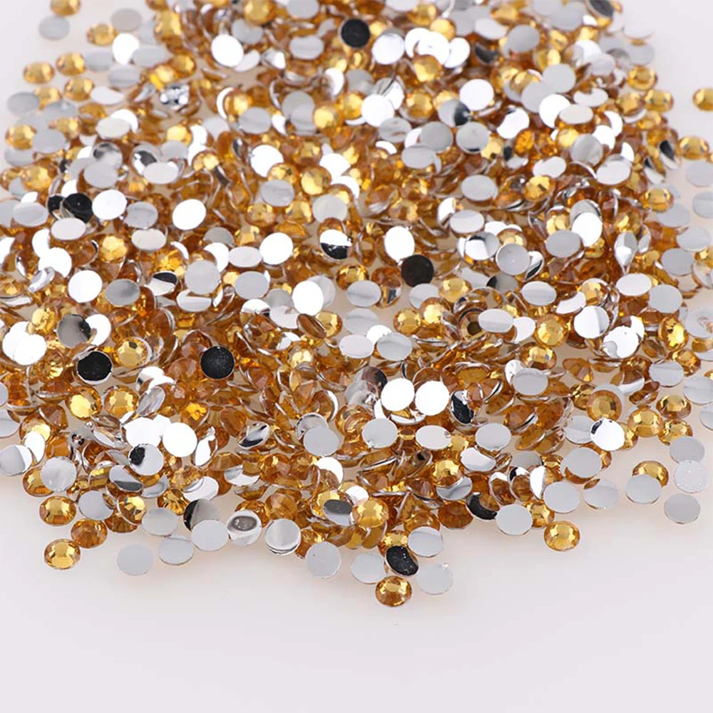 1000 Stück nicht Hot Fix Strasssteine 2/3/4 mm rund Harz Flatback Kristall Strass DIY Nail Art Schmuck Kleidungsstück Dekorationen zum Aufkleben