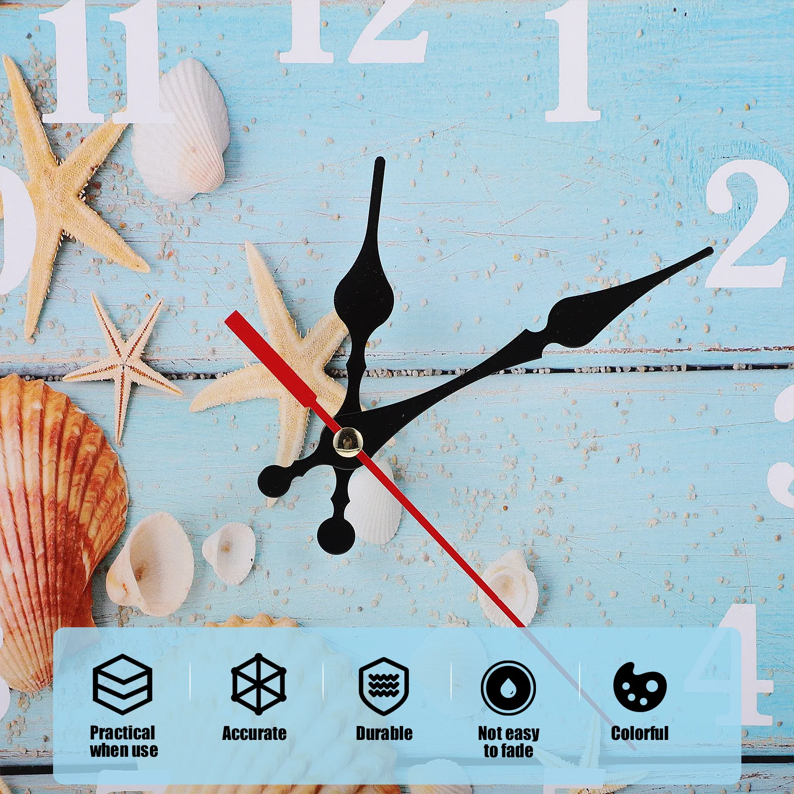 

1Pcs Nordic Style Vintage Hanging Wall Clock Square Frame Living Room Decorative Clock Retro Hanging Rope Ornament