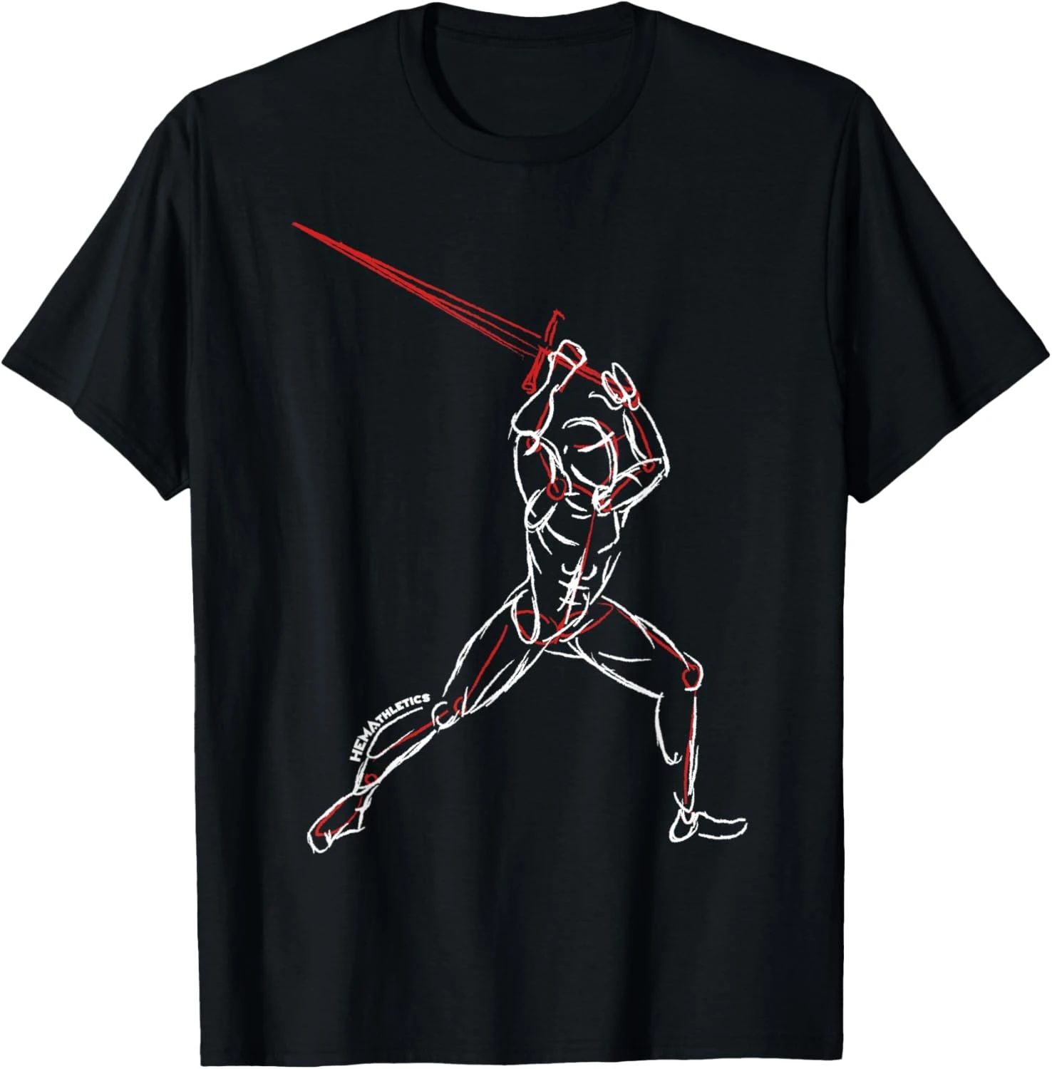 HEMA Longsword Masculino Esgrima Esboço Camiseta e Esgrima Vintage Roupa Esportiva Retro Fencer Presente Esgrima Camiseta Camisas