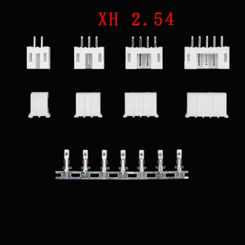 100PCS  DIP XH2.54 Straight Pin 2/3/4/5/6/7/8/9/10/11/12P Terminal Plastic Housing Male Plug + Female Socket Connector Matching