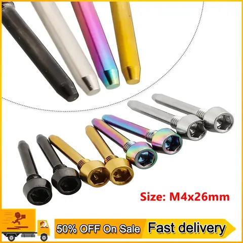 4Pc 자전거 유압 디스크 브레이크 패드 볼트 TitaniumAlloy 브레이크 캘리퍼스 볼트 핀 MAGURA MT2/4/5/6/8 자전거 나사 액세서리 세트
