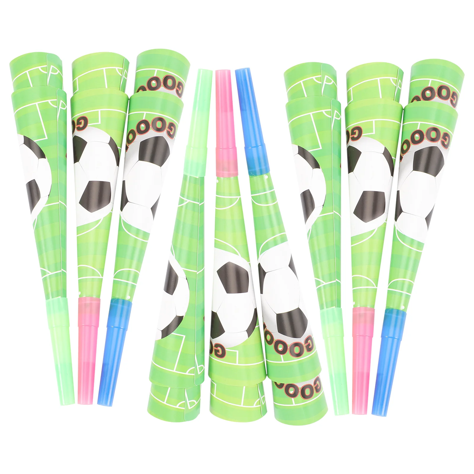 9 Pcs Paper Trumpets for Kids Wedding Toy Portable Props Pattern Decoration Cheering Birthday Football Fans Match