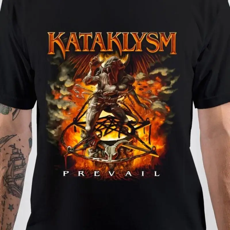 Vtg Kataklysm Band Prevail Heavy Black Cotton T Shirt For Men All Size Kn102