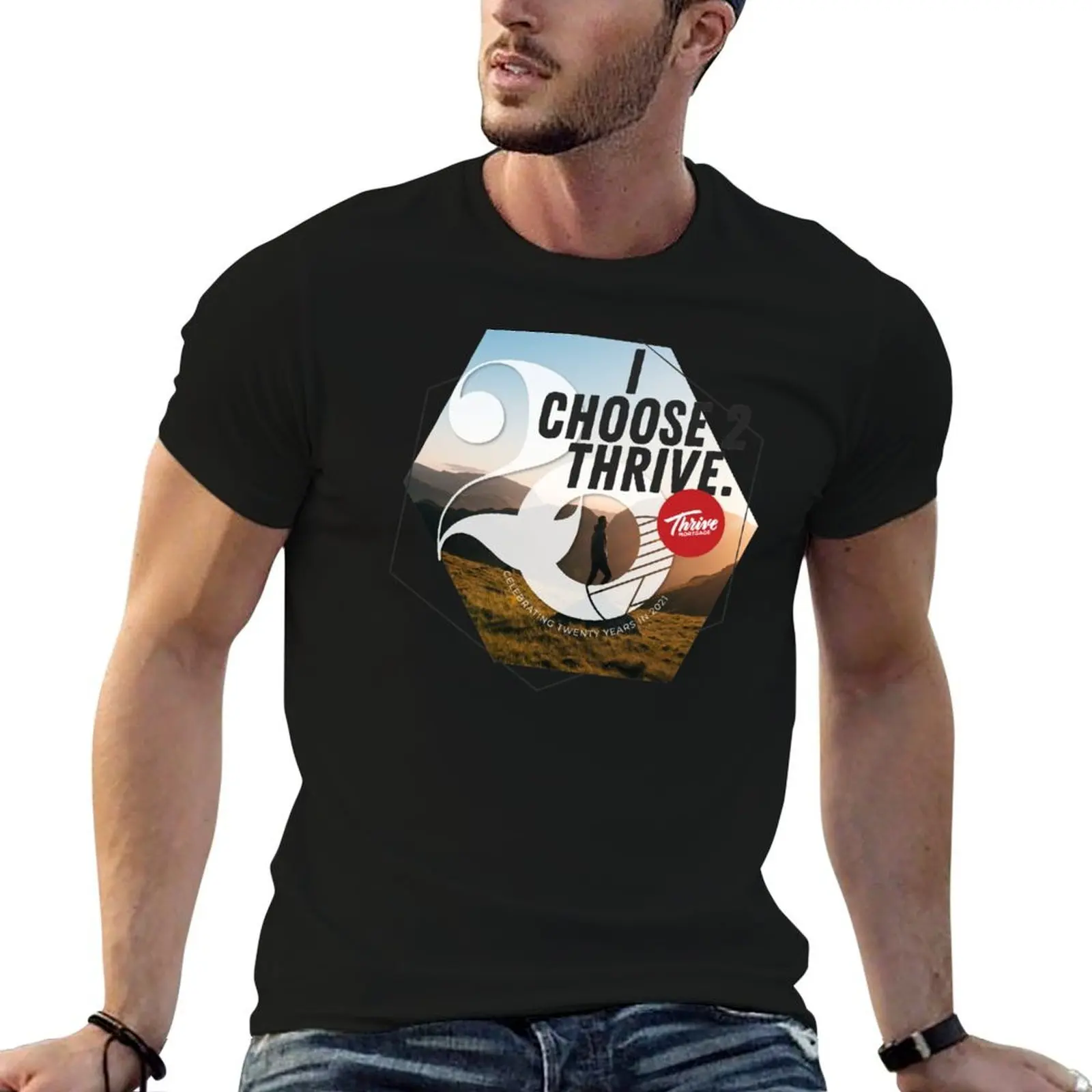 20e anniversaire J'ai choisi 2 THRIVE. T-shirt de voyage à séchage rapide