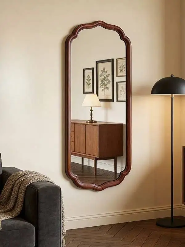 Classic Retro Mirror Decor Universal Personalised Standing Floor Mirror Decor Art Wall Makeup Custom Grand Miroir Home Decor