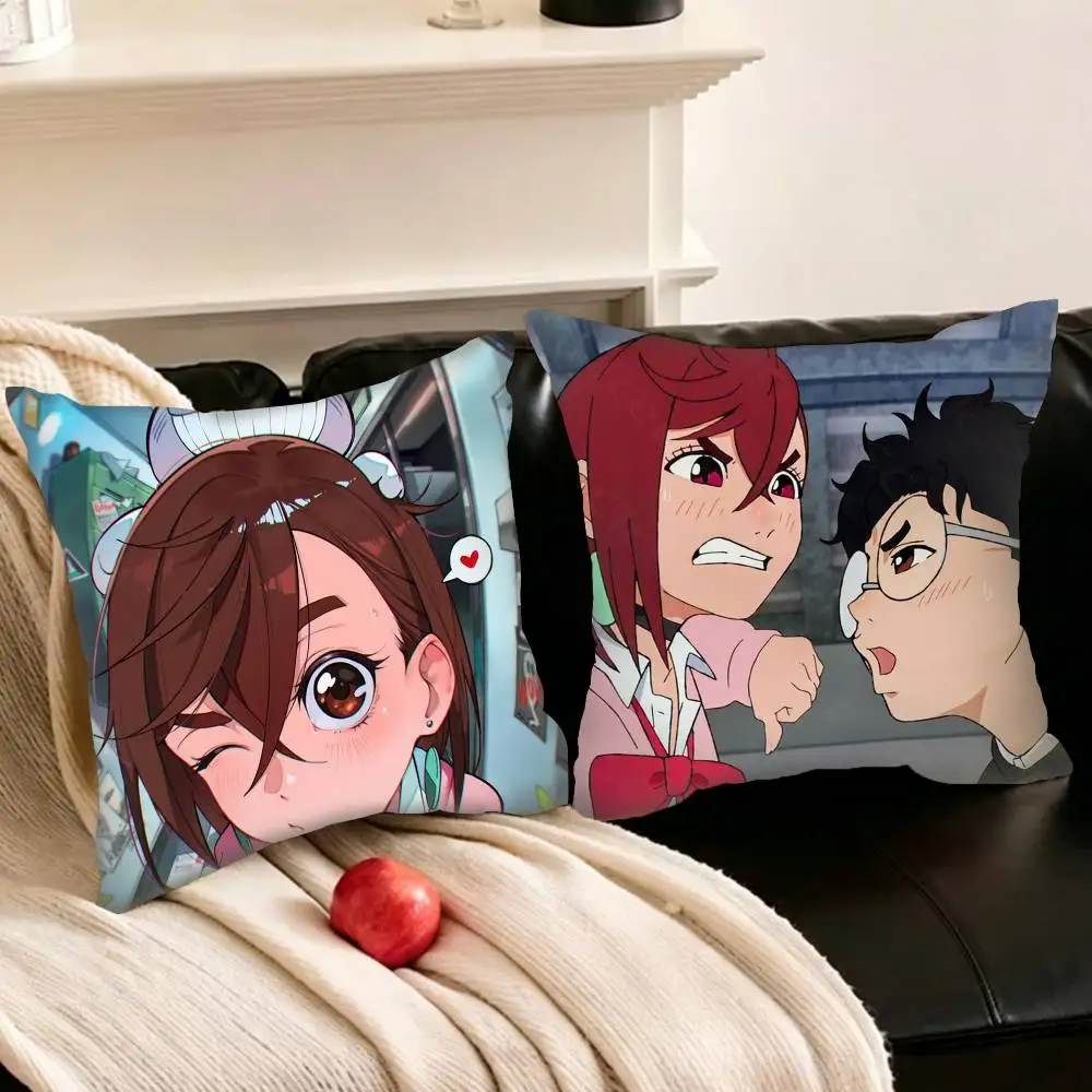 

Anime Dan Da Dan Pillowcase for Sofa Room Office Decor Printing Protector Cushion Cover Valentine gift Custom