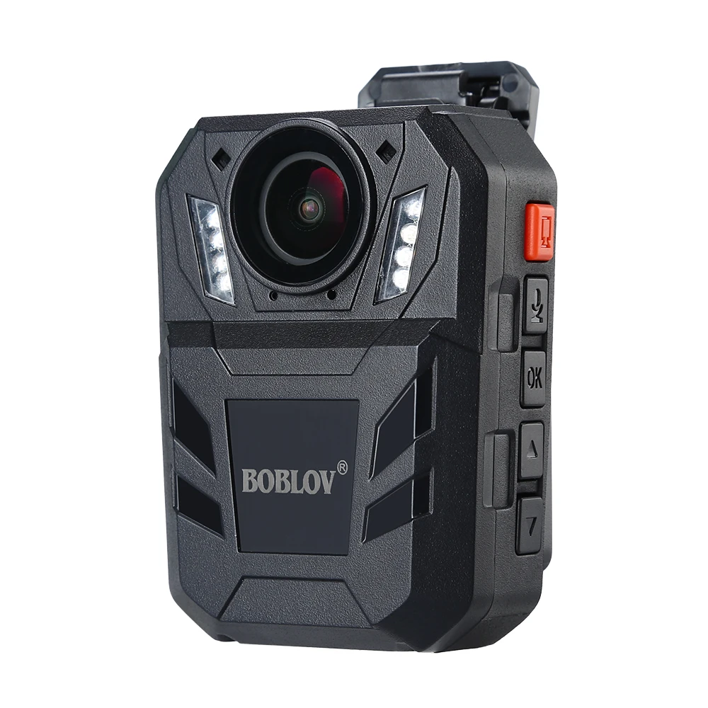 Boblov WA7-D COMS Sensor 32GB 1296P Motion Detection IP65 170 Wide Angle Flashlight IR Night Vision Body Worn Camera for Po licy