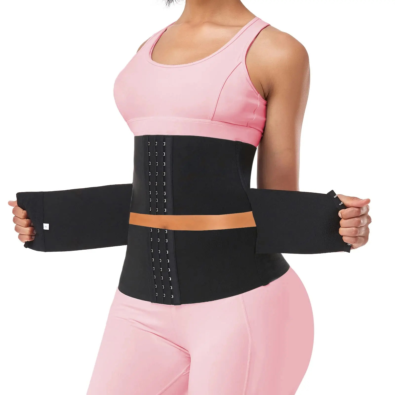 

Latex Waist Trainer for Women Seamless Underbust Sport Waist Corsets Adjustable Workout Girdle Hourglass Body Shaper Plus Size