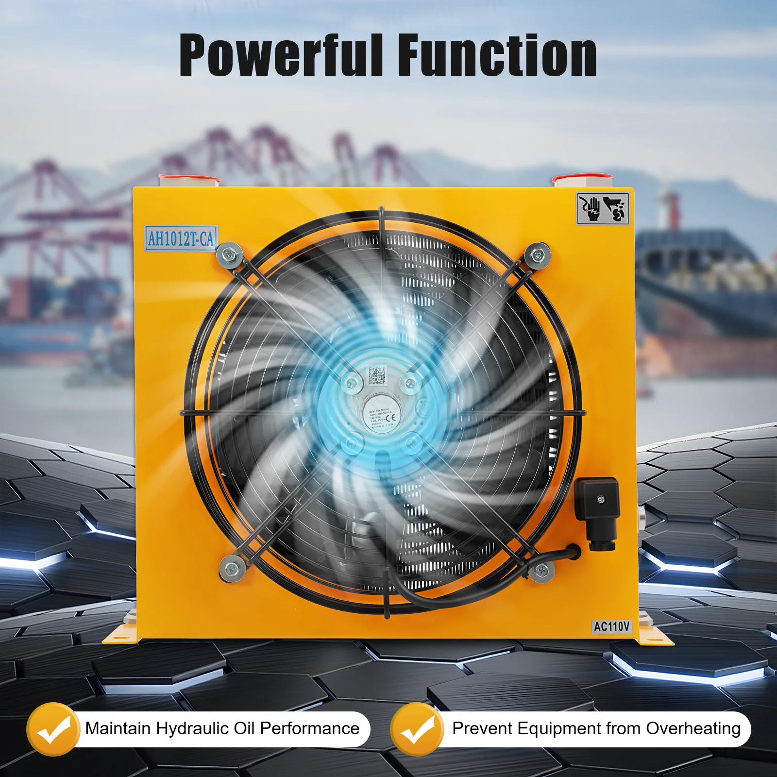 New Design 100L/min 110V Hydraulic Oil Radiator Air Cooling Heat Exchanger Industrial Oil Cooling Unit Fit Construction Walking Machinery Environmental Engineering Equipment