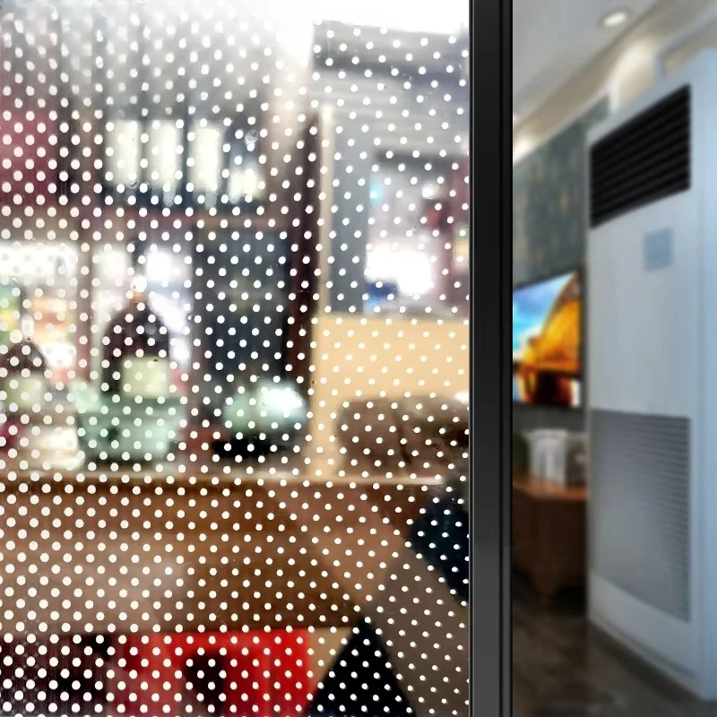 Privacy Window Film Self Adhesive Glass Stickers White Dots Glasses Film Glass Window Film