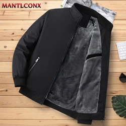 New Thicken Warm Men's Winter Jacket Fleece Lining Parka Coat Men Business Stand Collar Thermal Men's Winter Coats Outerwear 3XL