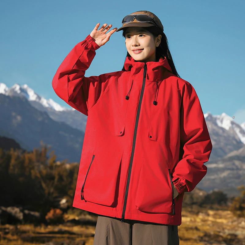 سترة خارجية عالية الجودة مع غطاء محرك السيارة سترات مقاومة للرياح مقاومة للماء ملابس رجالية بسحاب ملابس خارجية مريحة #4